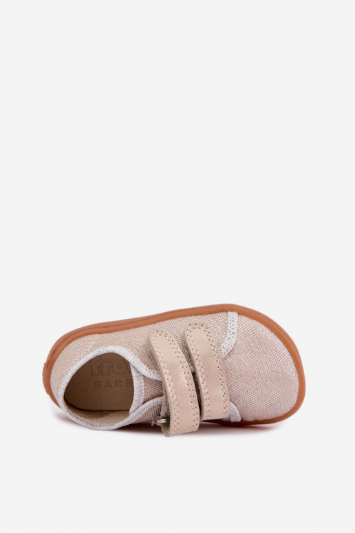 Zapatillas Barefoot para niños Froddo Canvas G1700440-1 Doradas