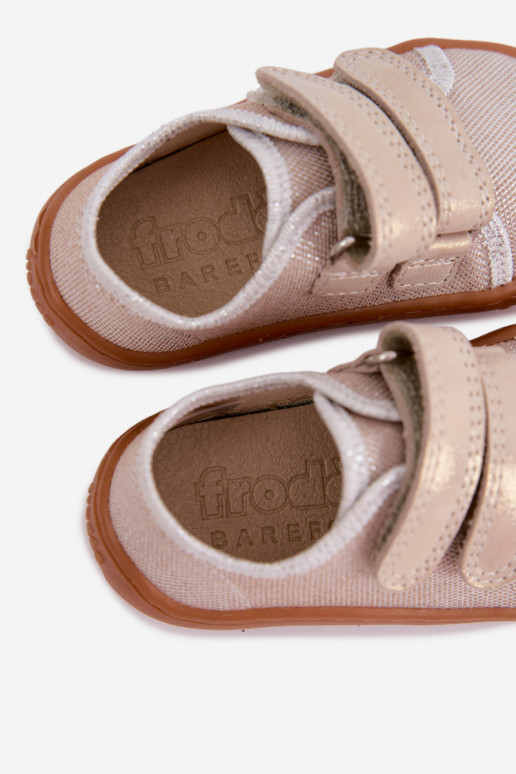 Zapatillas Barefoot para niños Froddo Canvas G1700440-1 Doradas