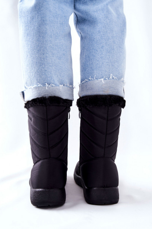 Botas de nieve calentitas para mujer en negro Luxina