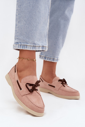 Mocasines de mujer con detalles elegantes Calivra rosa claro 2