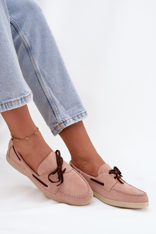 Mocasines de mujer con detalles elegantes Calivra rosa claro