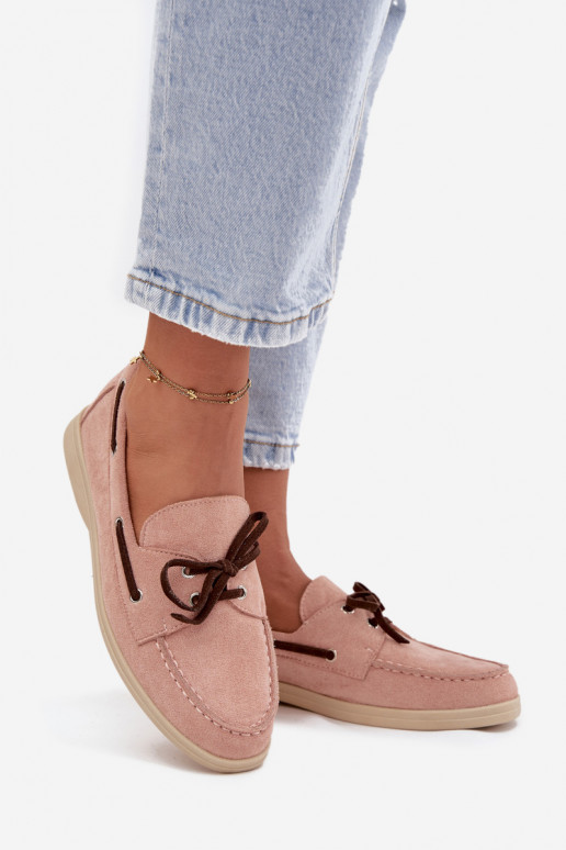 Mocasines de mujer con detalles elegantes Calivra rosa claro