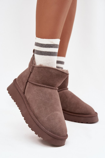 Botas de nieve aisladas de ante con piel en el interior Vinceza 97961 marrones 2