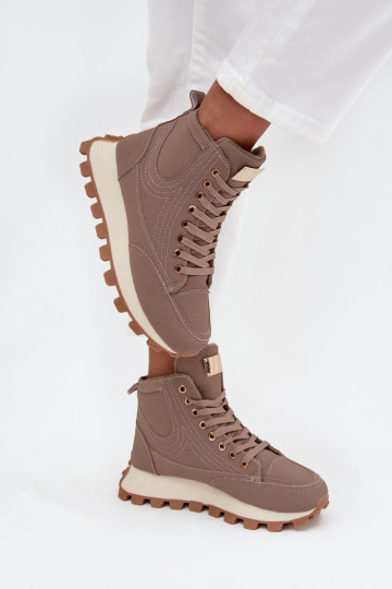 Zapatos aislados para mujer en plataforma Tai turirivira beige