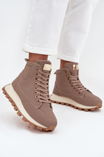Zapatos aislados para mujer en plataforma Tai turirivira beige 2
