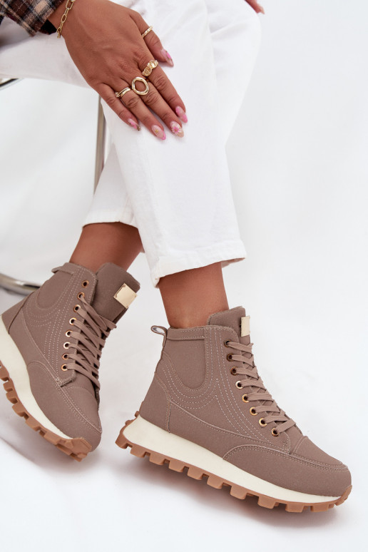 Zapatos aislados para mujer en plataforma Tai turirivira beige