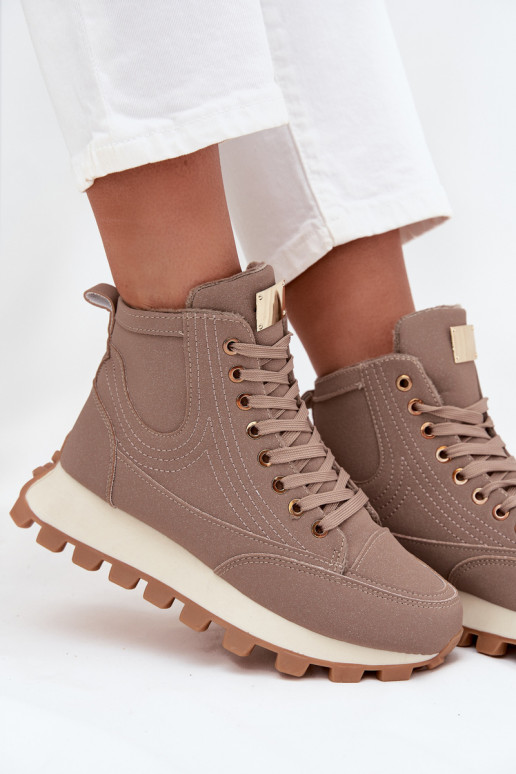 Zapatos aislados para mujer en plataforma Tai turirivira beige