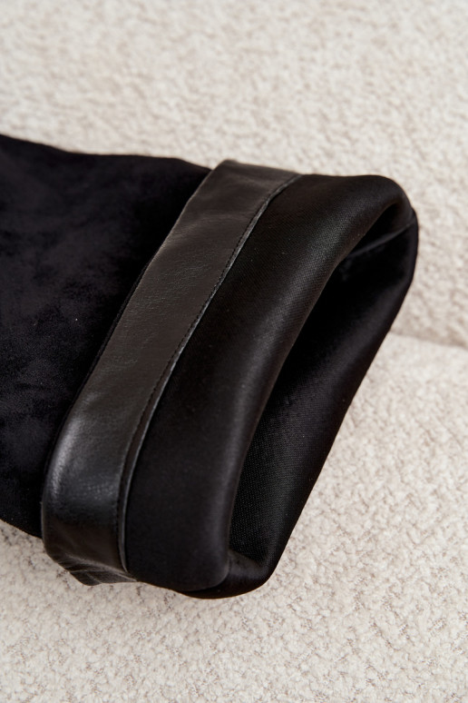botas altas tipo slip-on con tacones de ante sintético negras Casella