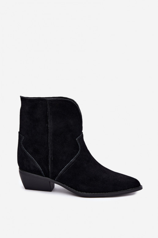 botines de estilo cowboy con tacones en ante negro Norelle