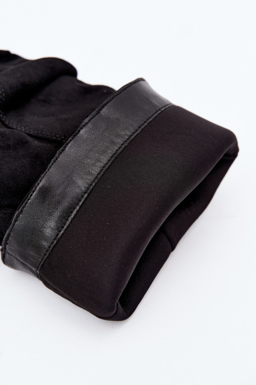 botas altas de mujer con tacones y parte superior curva en negro Ismera