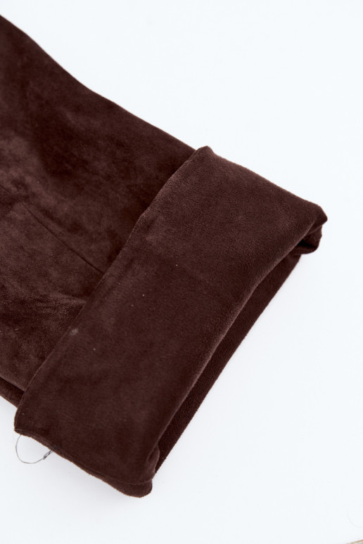 botas altas de mujer slip-on con tacones en chocolate Favra