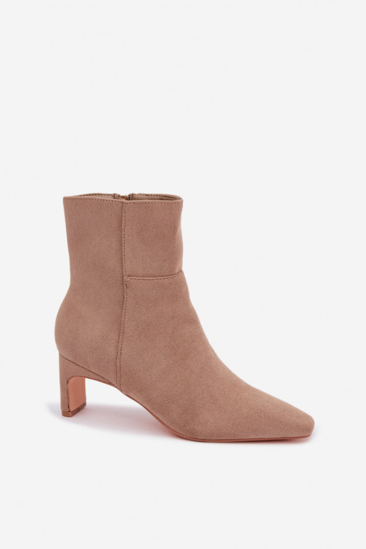 botines de mujer con tacón en arena Rileya