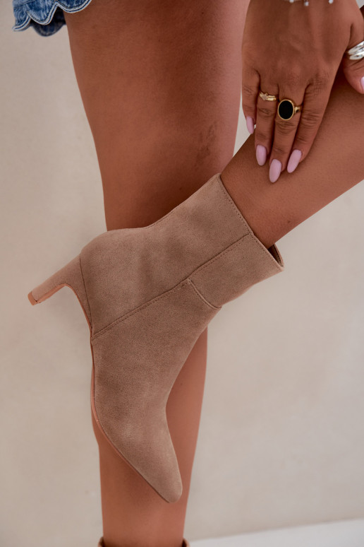 botines de mujer con tacón en arena Rileya
