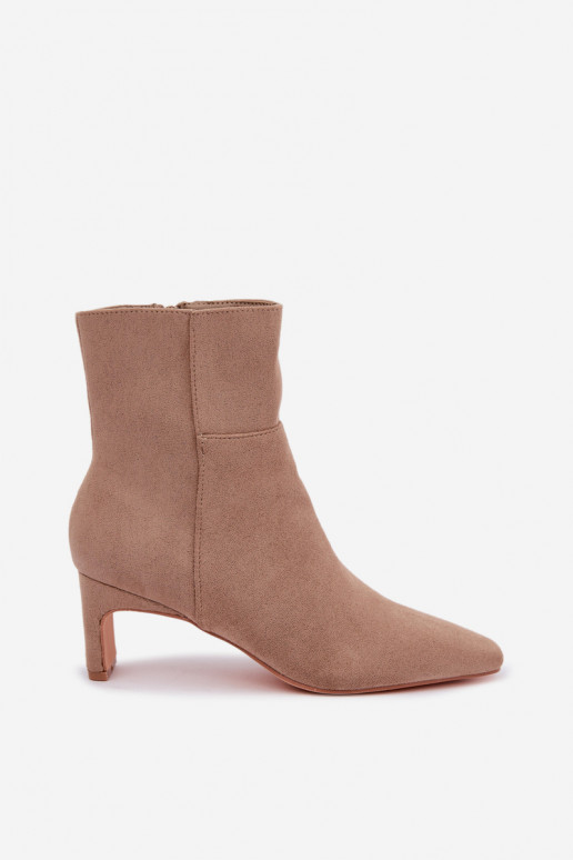 botines de mujer con tacón en arena Rileya