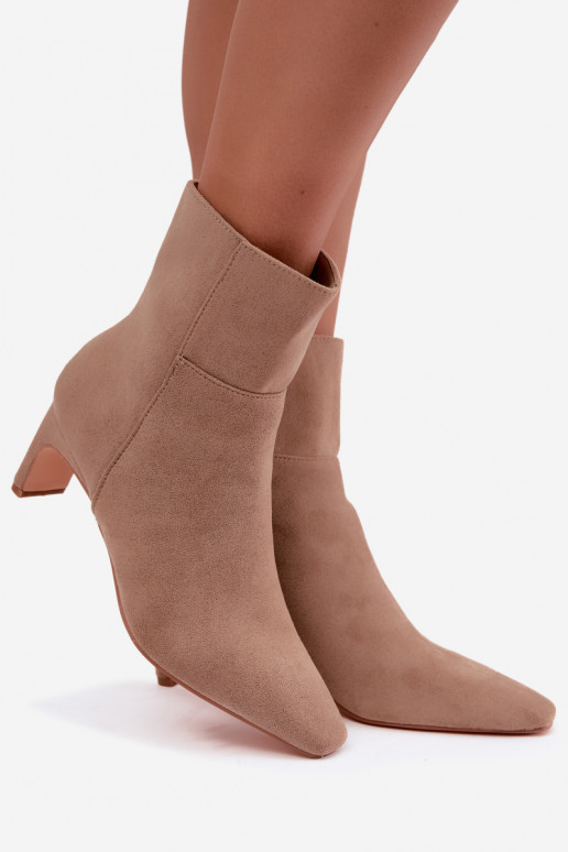 botines de mujer con tacón en arena Rileya