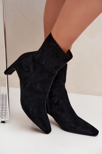 botines de mujer con tacón en negro Rileya 2