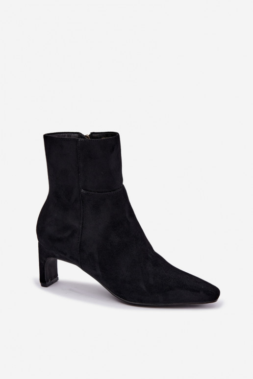 botines de mujer con tacón en negro Rileya