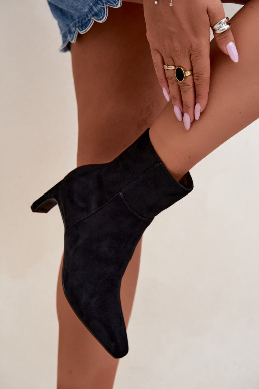 botines de mujer con tacón en negro Rileya