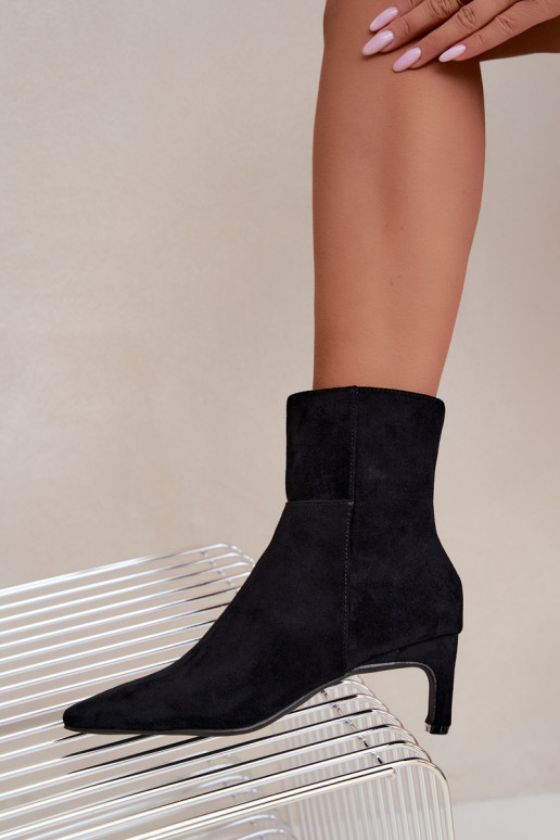 botines de mujer con tacón en negro Rileya