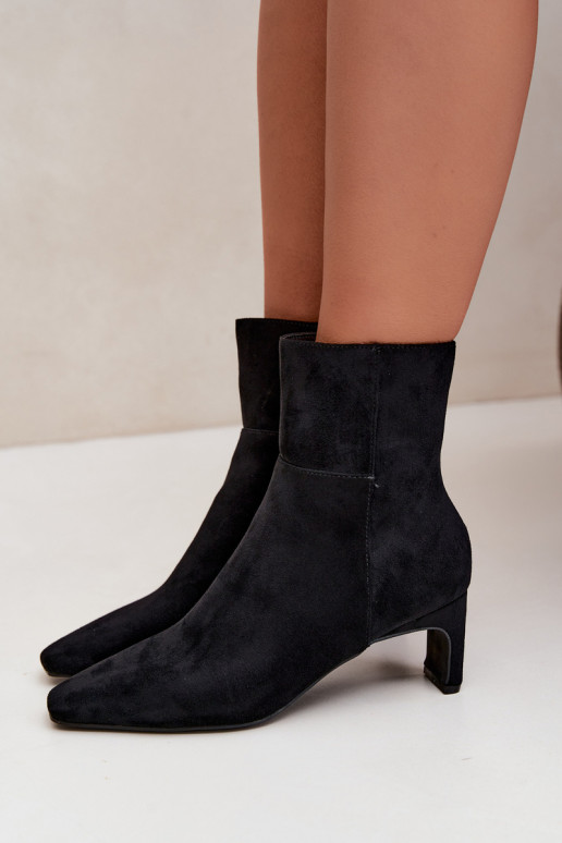 botines de mujer con tacón en negro Rileya