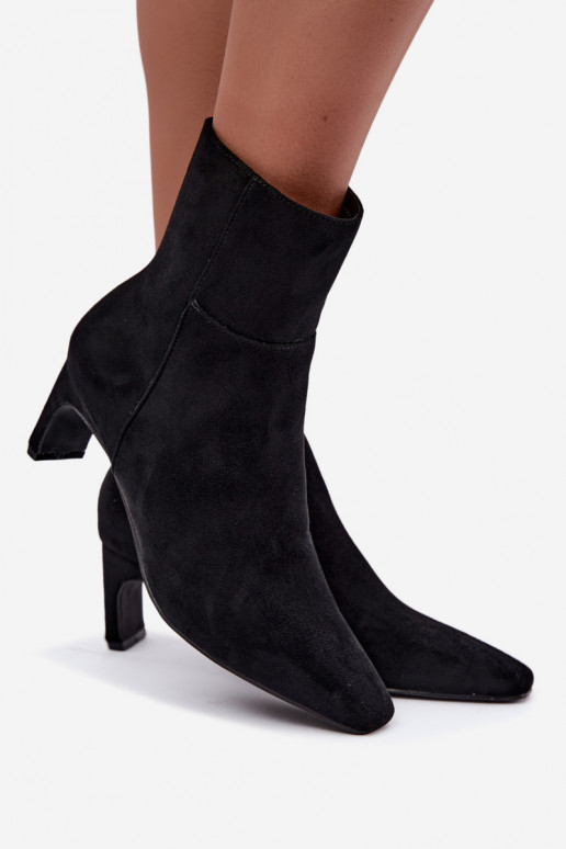 botines de mujer con tacón en negro Rileya