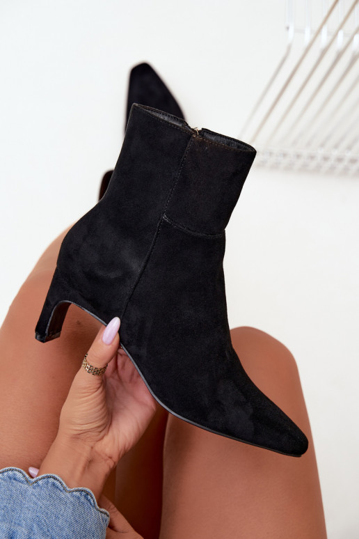 botines de mujer con tacón en negro Rileya