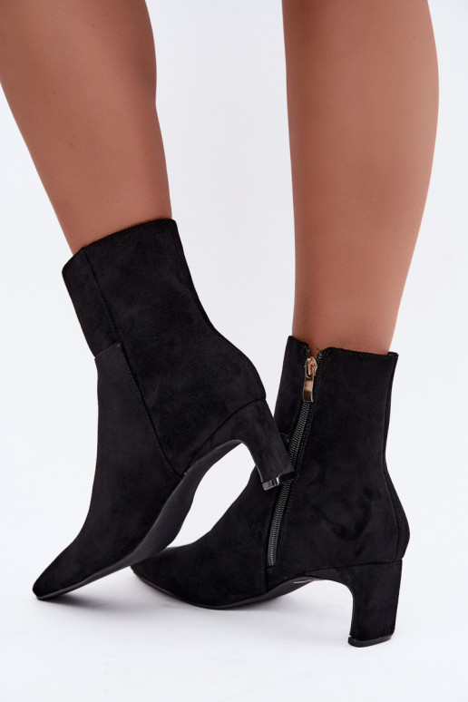 botines de mujer con tacón en negro Rileya