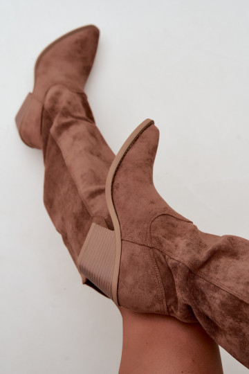 botas altas slouchy tipo slip-on en color marrón Sylvie