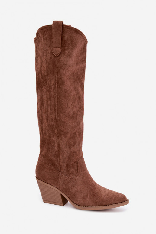 botas altas slouchy tipo slip-on en color marrón Sylvie