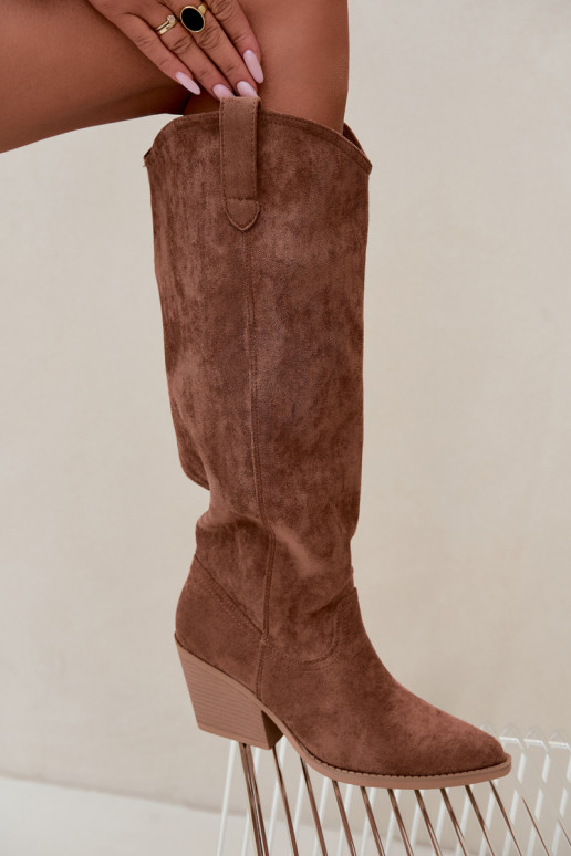 botas altas slouchy tipo slip-on en color marrón Sylvie