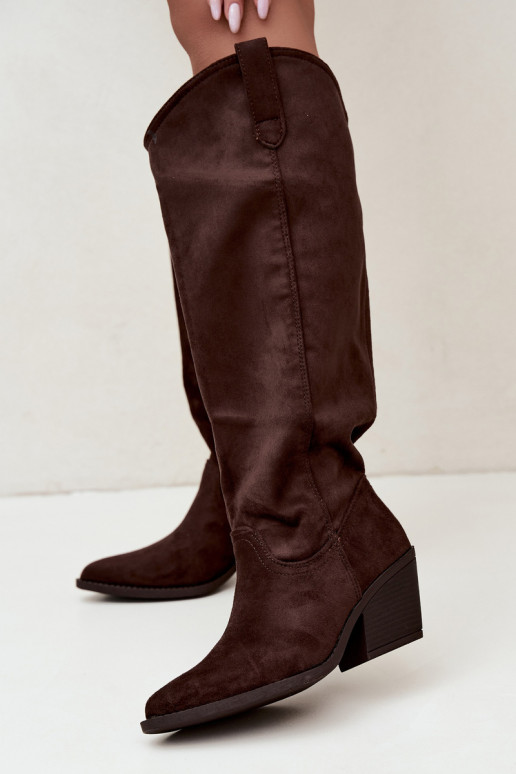 botas altas slouchy tipo slip-on en CzekoladoĮe Sylvie