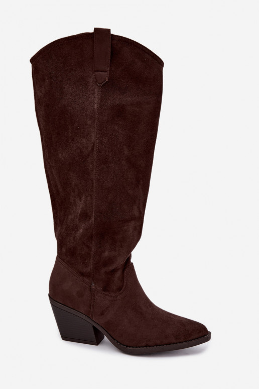 botas altas slouchy tipo slip-on en CzekoladoĮe Sylvie