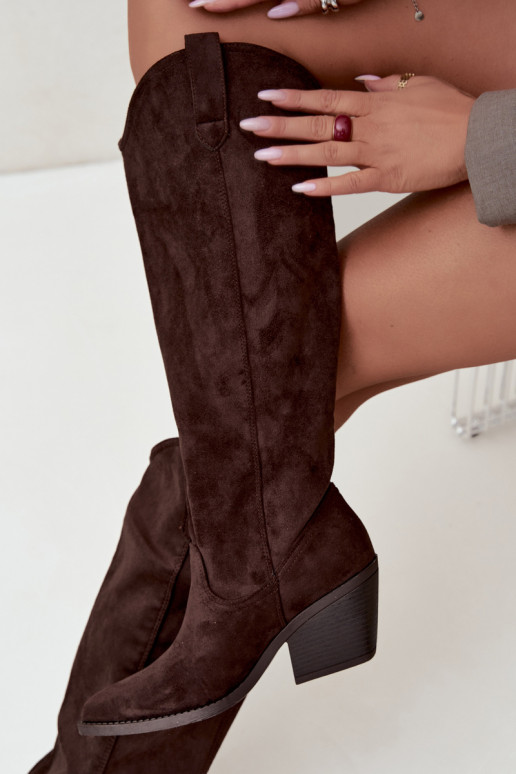 botas altas slouchy tipo slip-on en CzekoladoĮe Sylvie