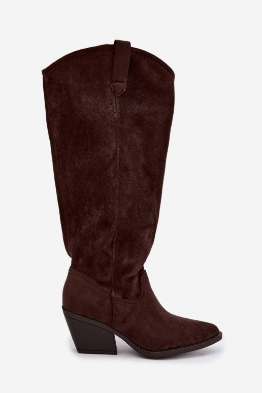 botas altas slouchy tipo slip-on en CzekoladoĮe Sylvie