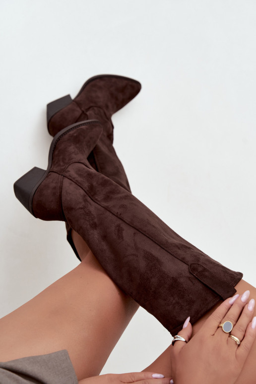 botas altas slouchy tipo slip-on en CzekoladoĮe Sylvie