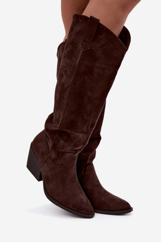 botas altas slouchy tipo slip-on en CzekoladoĮe Sylvie