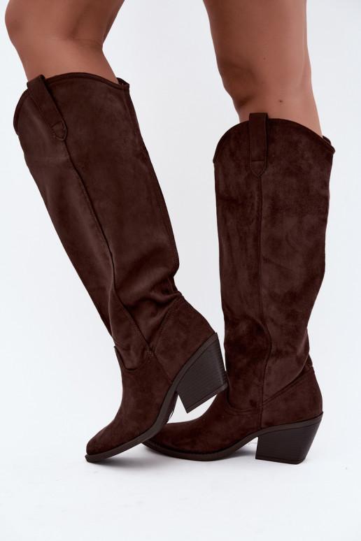 botas altas slouchy tipo slip-on en CzekoladoĮe Sylvie