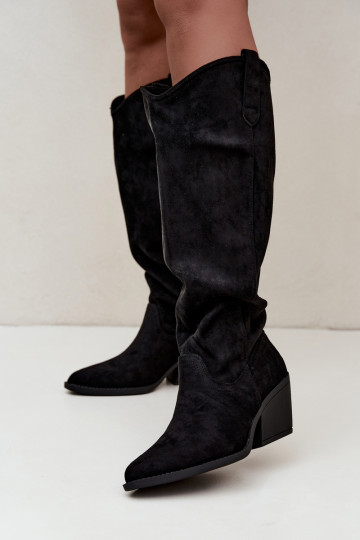 botas altas slouchy tipo slip-on en negro Sylvie 2
