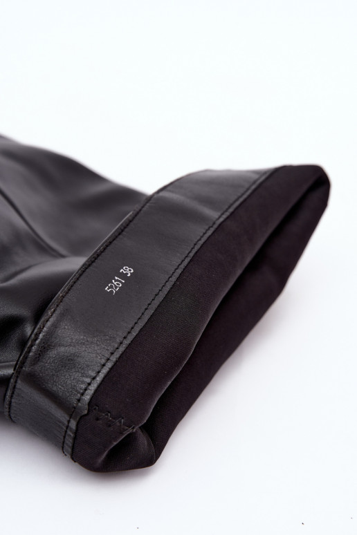 botas altas slip-on con tacones en negro Calmy