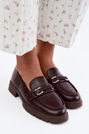 Mocasines para mujer con detalles elegantes en color burdeos Brika