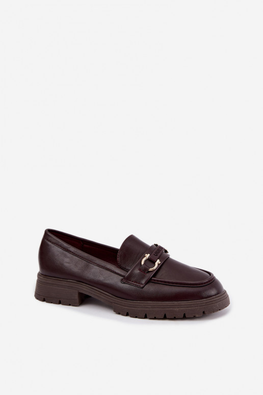 Mocasines para mujer con detalles elegantes en color burdeos Brika