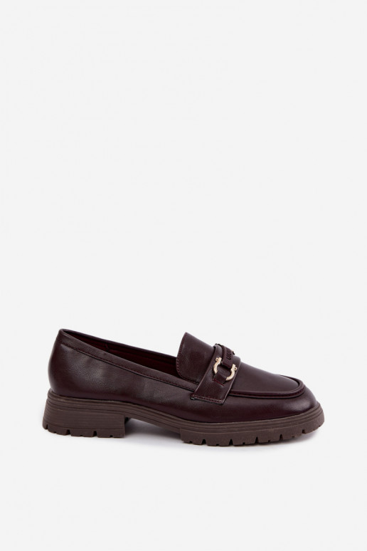 Mocasines para mujer con detalles elegantes en color burdeos Brika