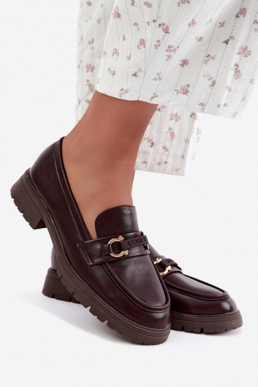 Mocasines para mujer con detalles elegantes en color burdeos Brika