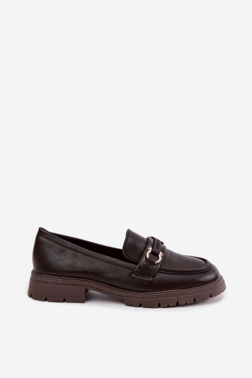 Mocasines para mujer con detalles elegantes en color chocolate Brika
