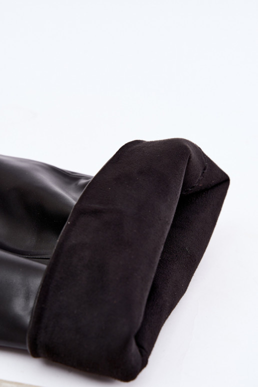 Botas de tacón por encima de la rodilla con correas y hebillas en color negro Tai turibel