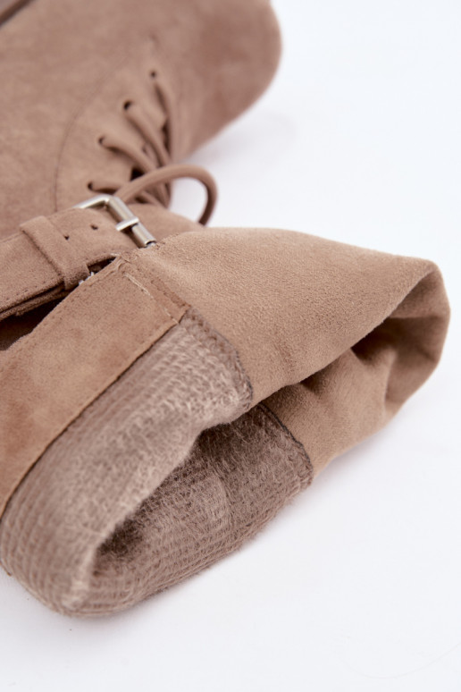 calentamiento botines de trabajo con hebillas beige Patsy