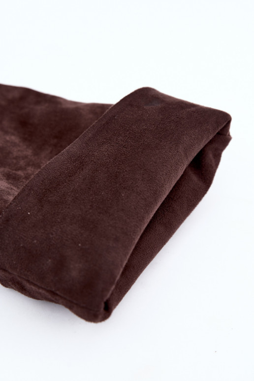 botas altas sin cordones con tacones en color chocolate Emeline