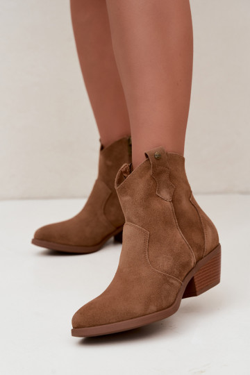 Botines de estilo cowboy marrones con tacón Big Star 2