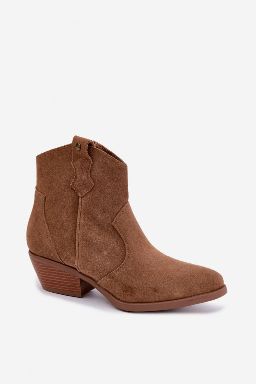 Botines de estilo cowboy marrones con tacón Big Star