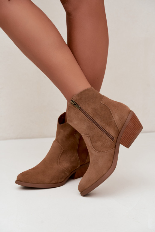 Botines de estilo cowboy marrones con tacón Big Star